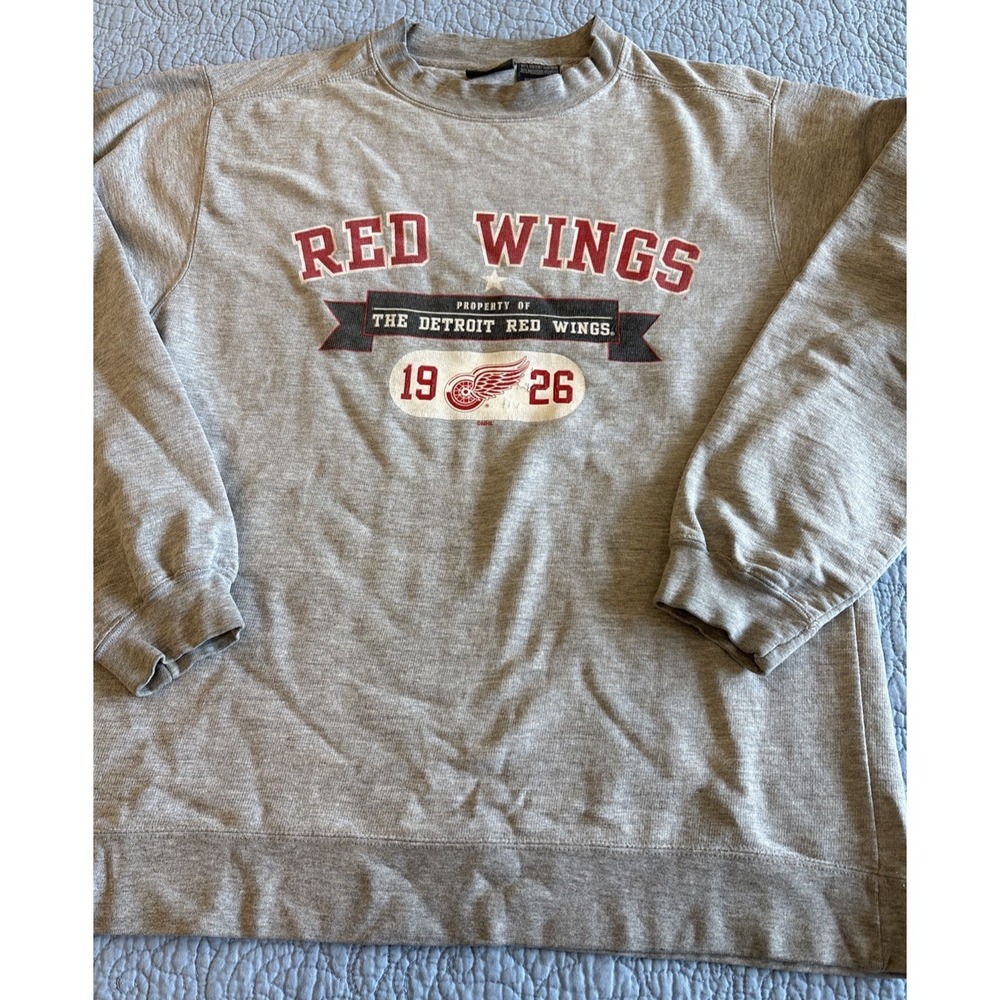 Detroit Red Wings ProEdge Large Athletic Crewneck NHL Sweatshirt Vintage - Picture 1 of 13